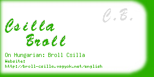 csilla broll business card
